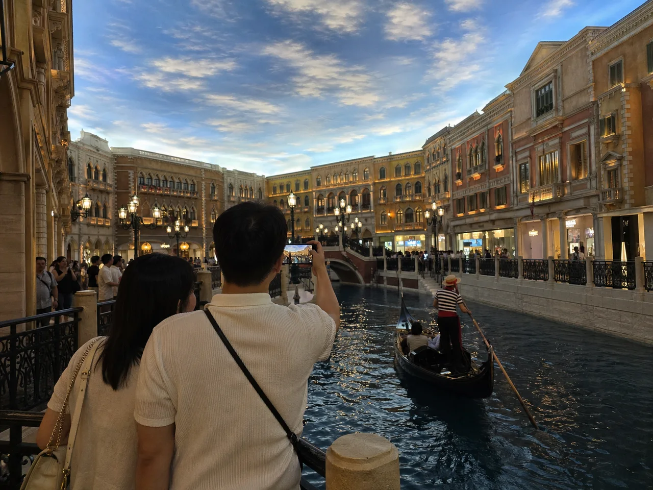 Venetian Macao grand canal area before main floor baccarat