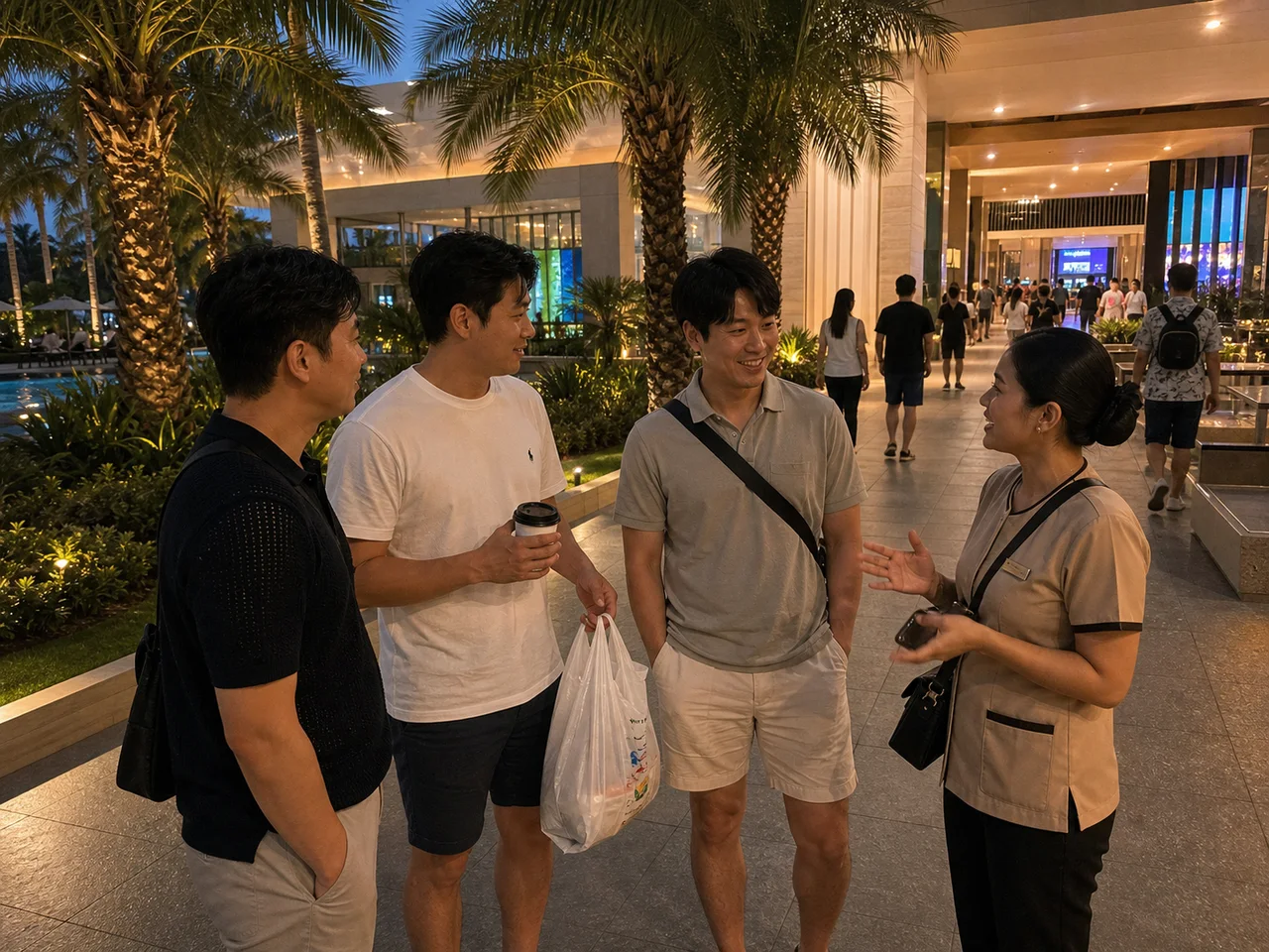 Hann Clark 리조트 한국 친화 로비와 안내 직원