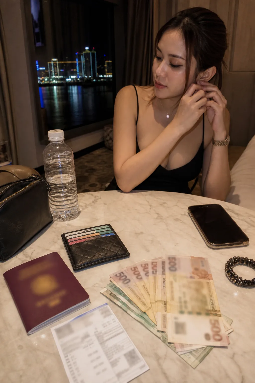 한도 초과 후 멈춤을 고민하는 카지노 테이블