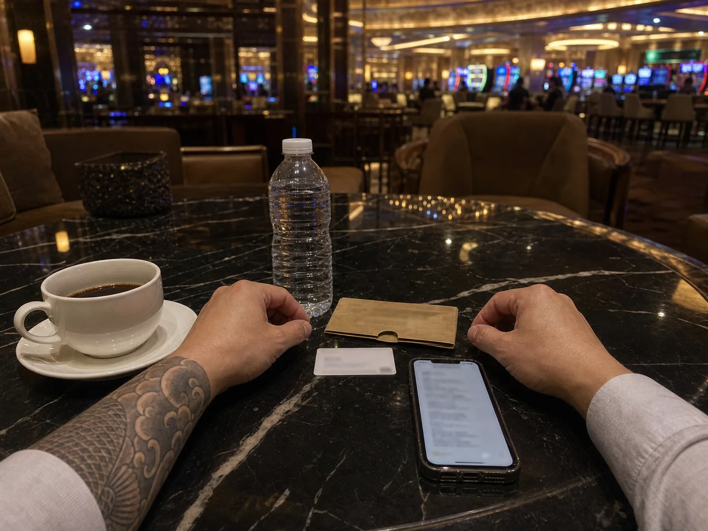 Baccarat lounge break with notes for a fixed-limit routine